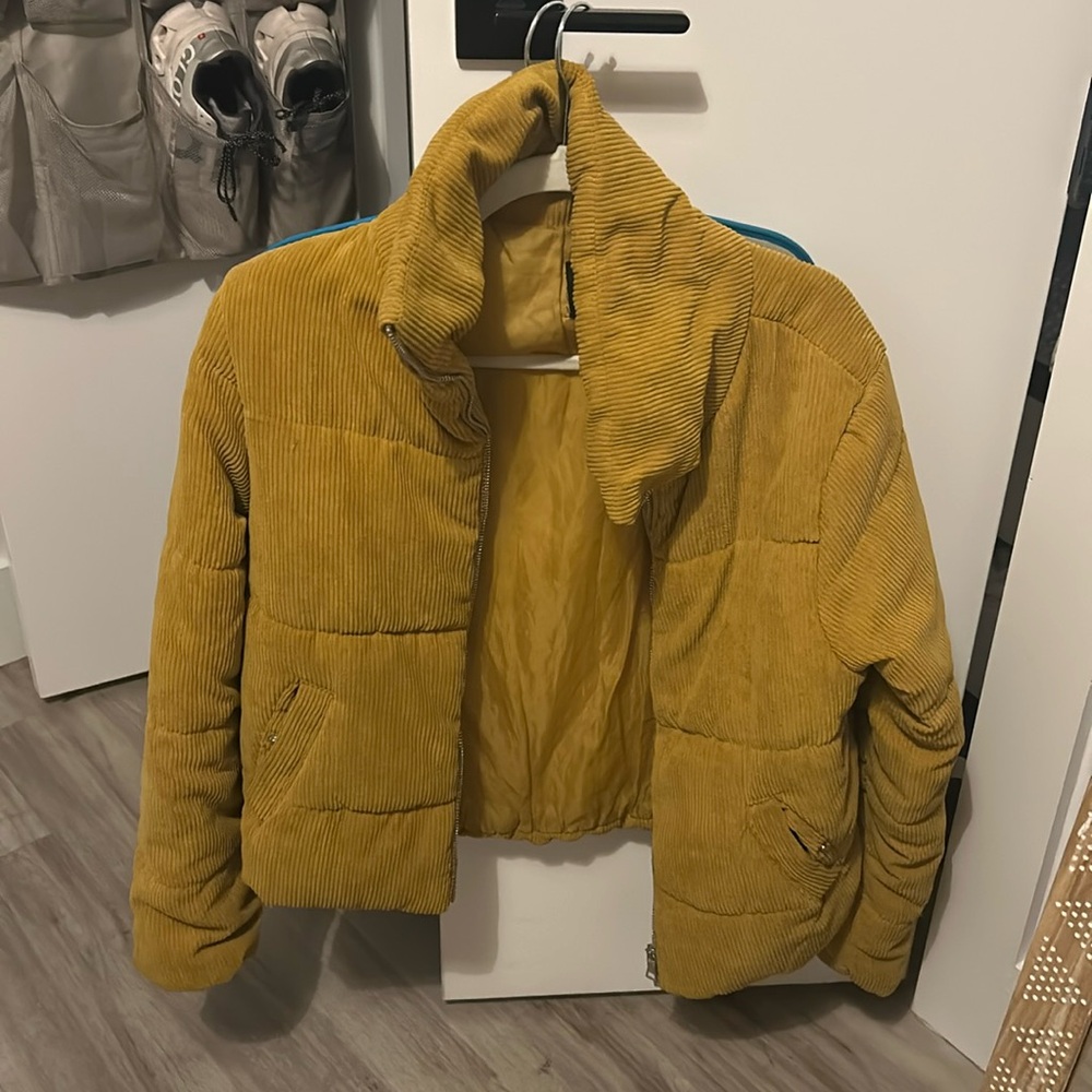 Corduroy puffer jacket